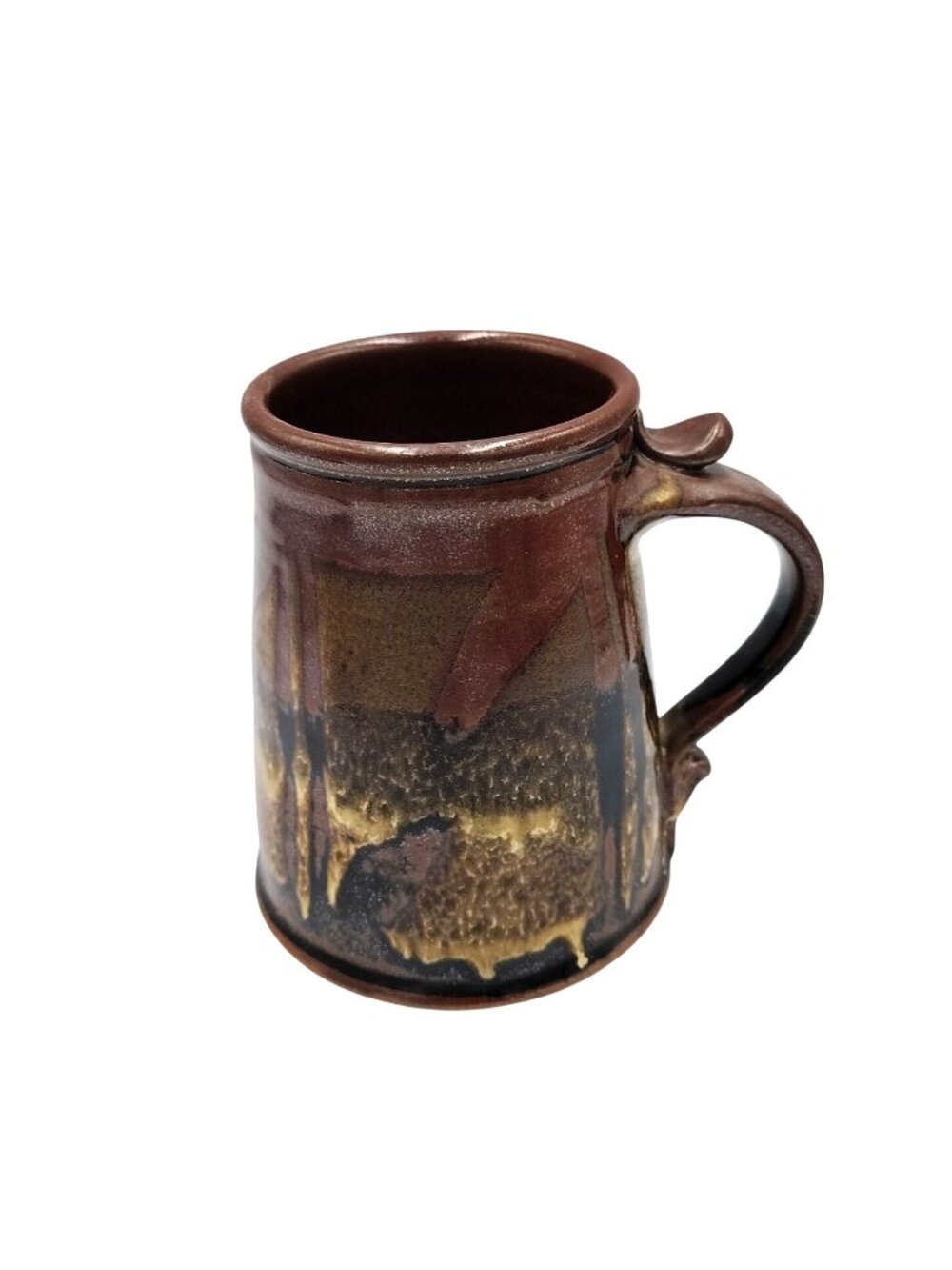 Drip Glaze Mug 18 Oz Spears Gallery Vintage Handmade Nashville TN Stoneware